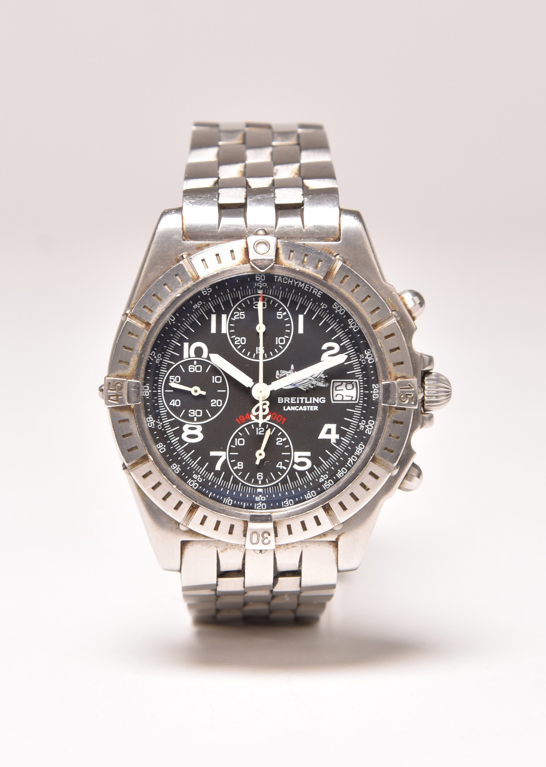 Breitling: A limited edition chronograph bracelet watch Sold for £2,900 Halls